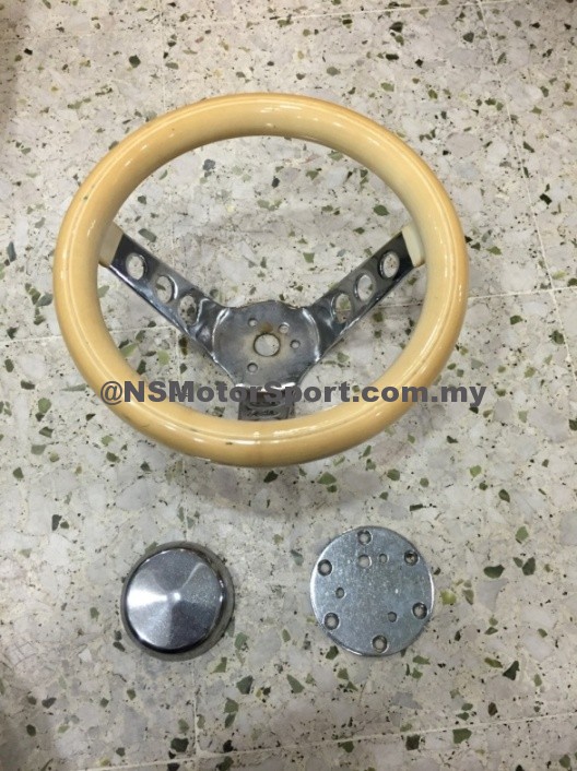 MINI VIP STEERING WHEEL & HORN BUTTON CHROME ORIGINAL P1404959 NS