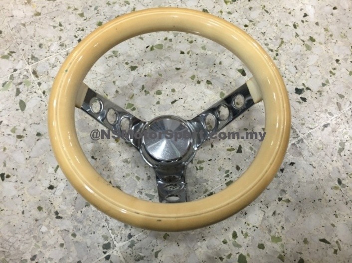 MINI VIP STEERING WHEEL & HORN BUTTON CHROME ORIGINAL P1404959 NS