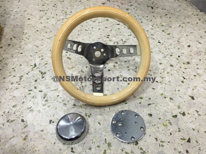MINI VIP STEERING WHEEL & HORN BUTTON CHROME ORIGINAL P1404959 NS